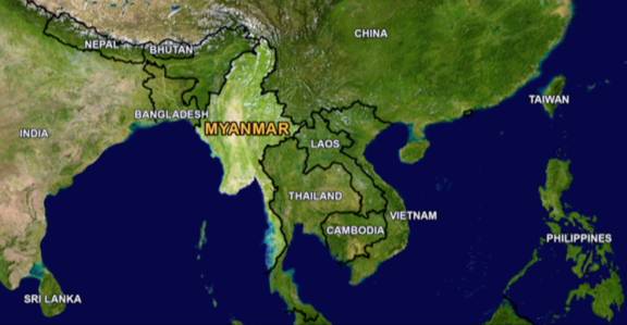 Map of Myanmar